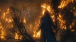 Торин в огне дерева выходит против Азога на варге